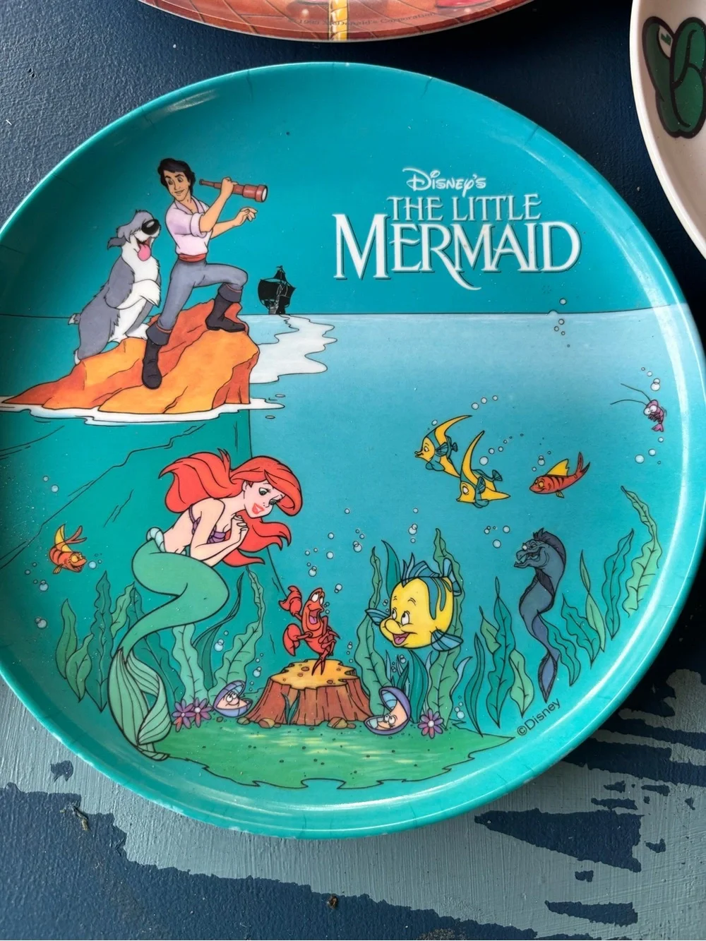 Disney The Little Mermaid Plate - Teal, Red, Green, Yellow